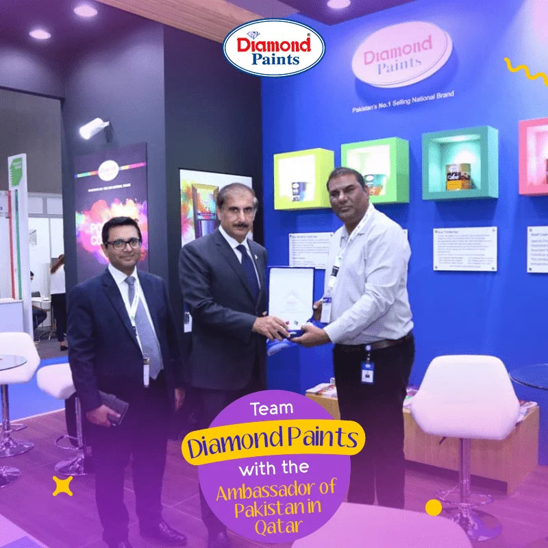 Diamond Paints Presented Shield To Ambassador Of Pakistan, Mr. Syed Ahsan Raza Shah