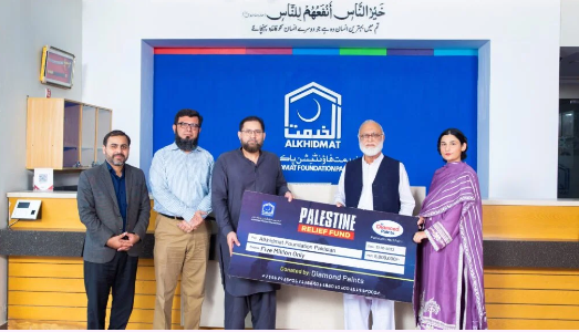 Diamond Paints Donated Rs. 5 Million to Alkhidmat for Palestine Relief Efforts